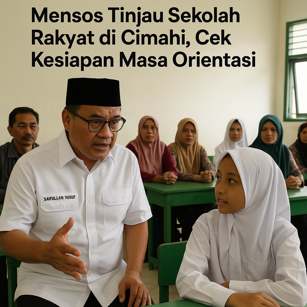 Mensos Tinjau Kesiapan Sekolah Rakyat di Cimahi, Fokus pada Masa Orientasi dan Dialog Terbuka